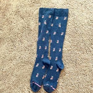 Blue compression socks with cute dogs!